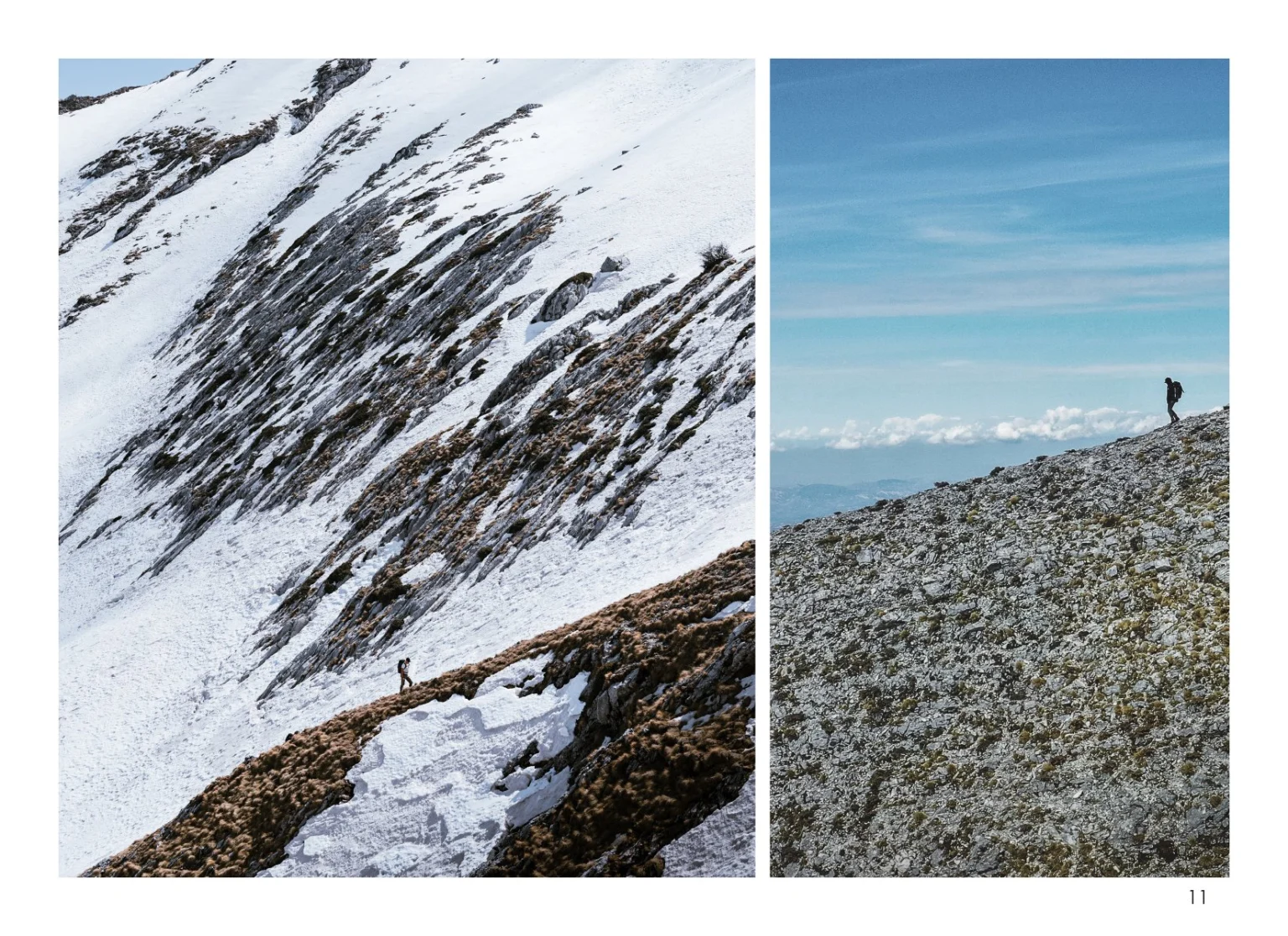 Climbing towards the summit of Stogo, photographed by Altin Serani