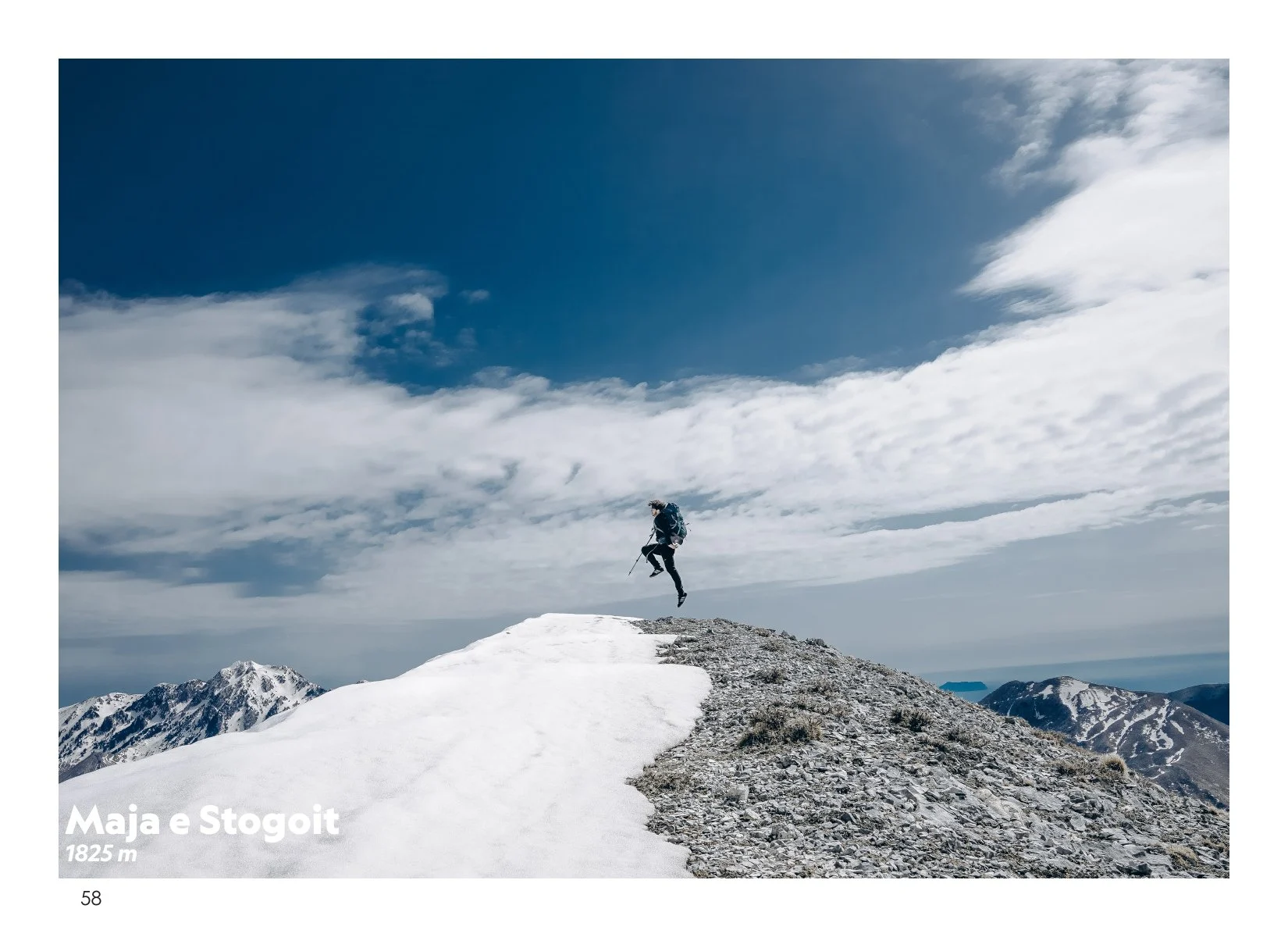 Snow on the summit of Stogo, photographed by Altin Serani