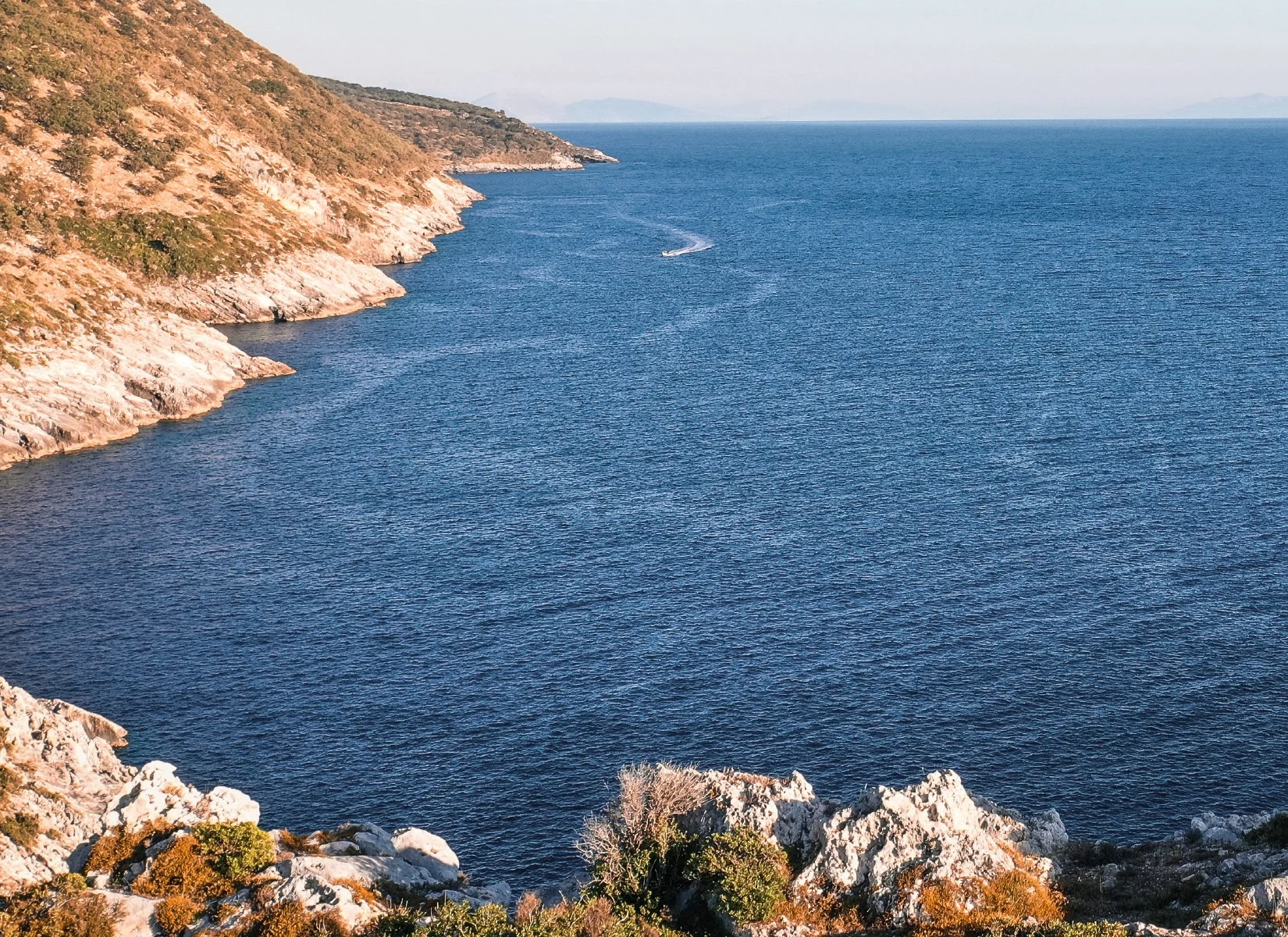 The Ionian Sea from the Karaburun cliffs, photographed by Altin Serani