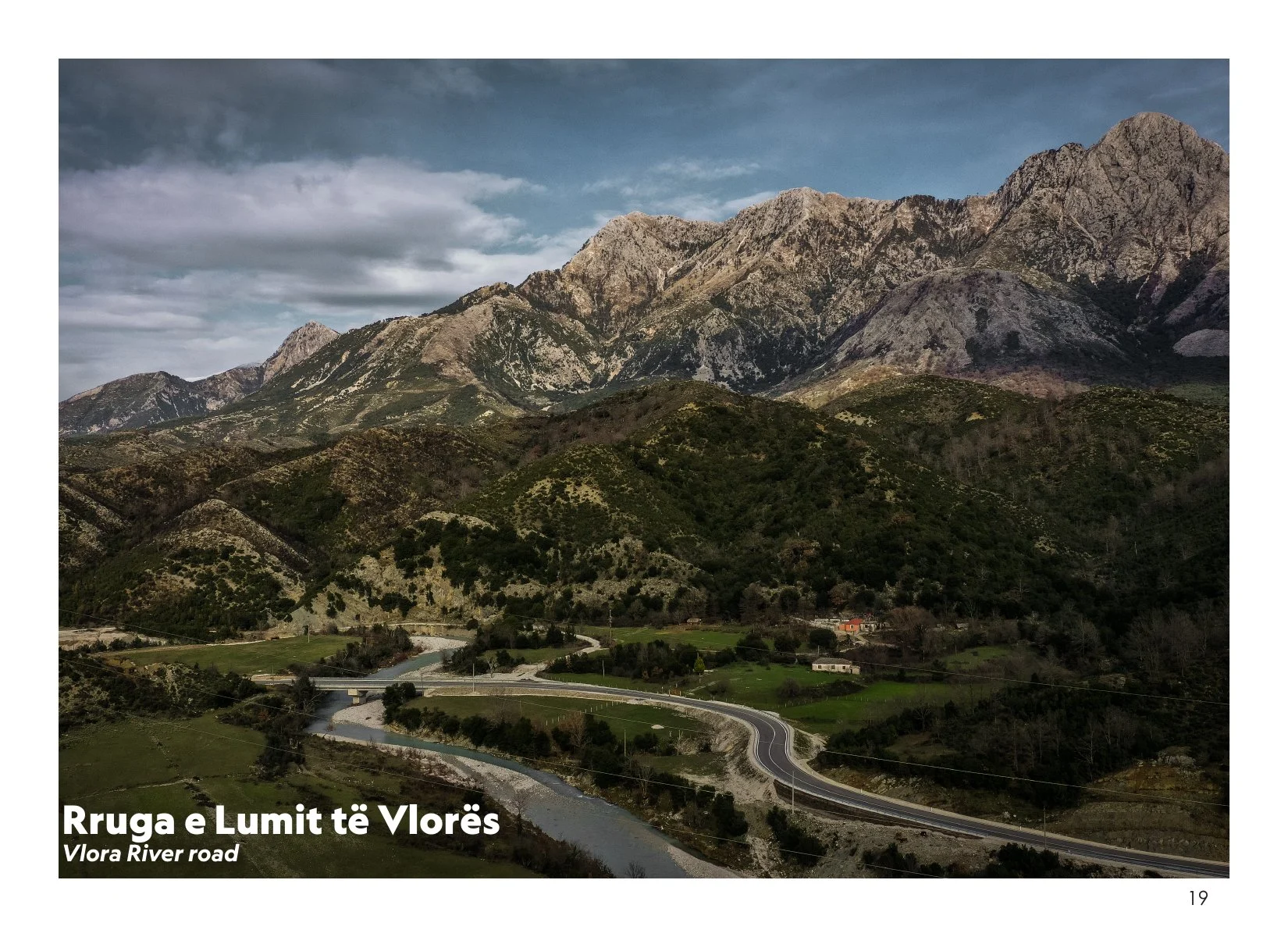 The road along the Vlora River, photographed by Altin Serani
