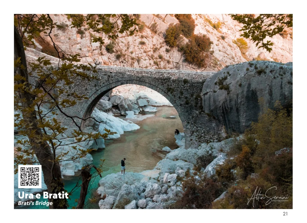 Page from the Vlora photo album: Brati Bridge