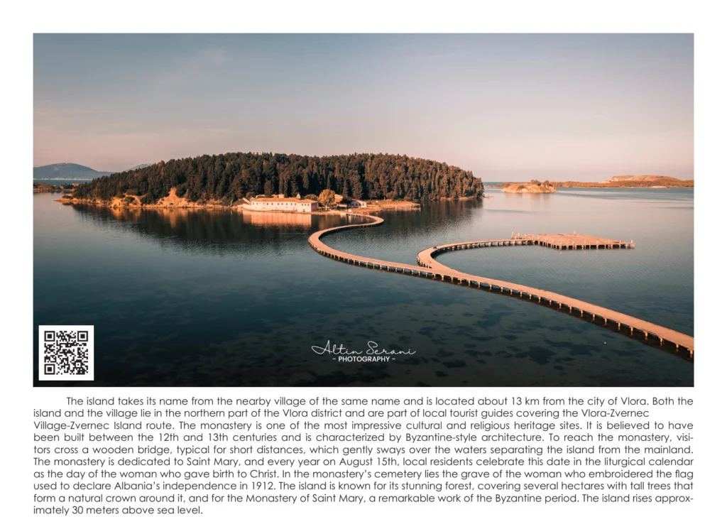 Page from the Vlora photo album: Zvërnec Island and Narta Lagoon